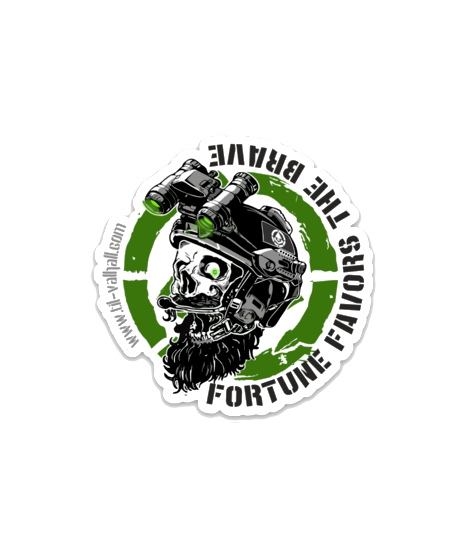 Sticker "FORTUNE FAVORS THE BRAVE" 75mm