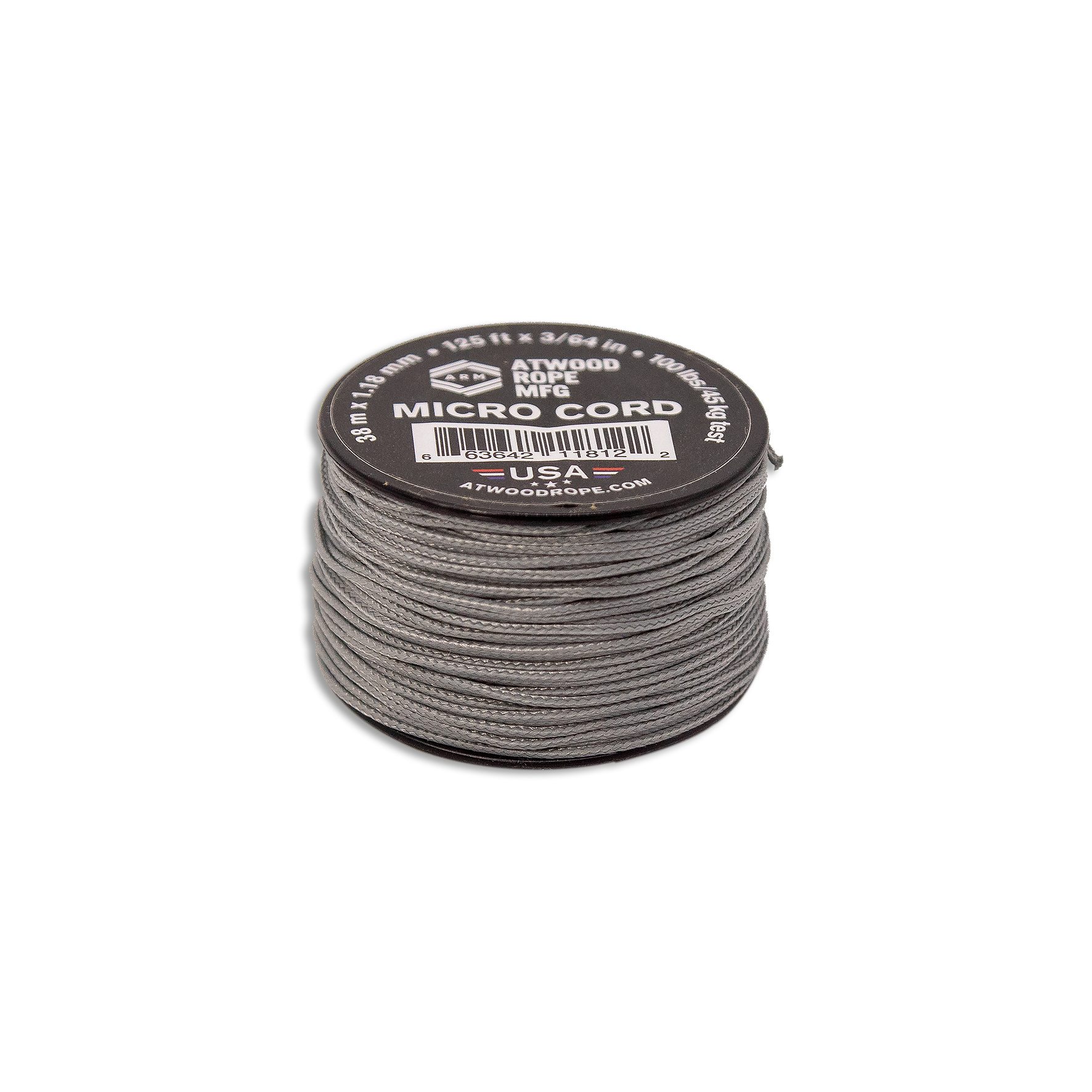 ARM MICRO CORD, 125" / 38m, grau