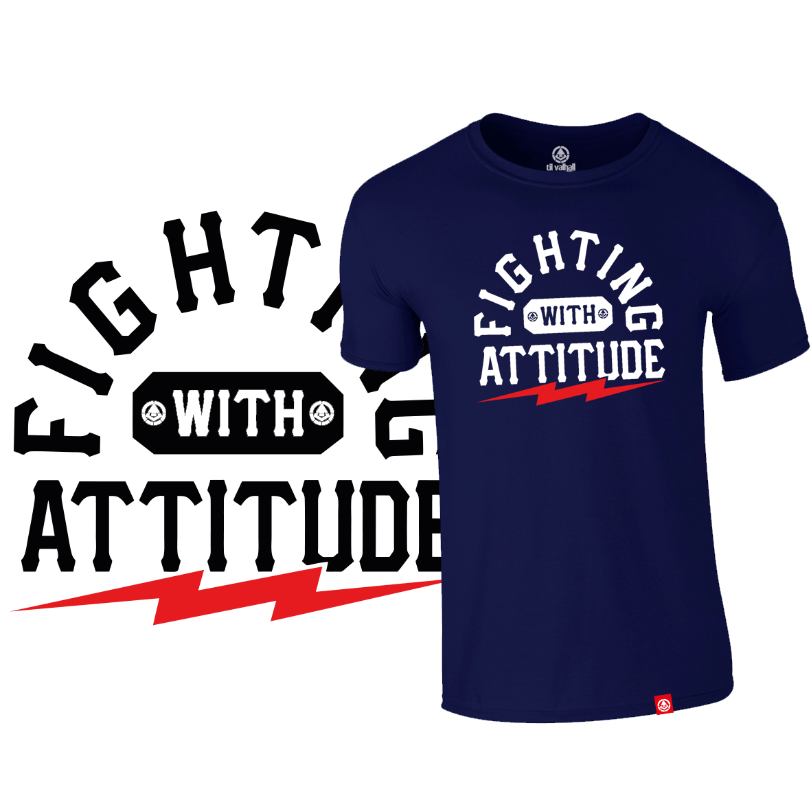 Shirt "FIGHTING ATTITUDE",  navy