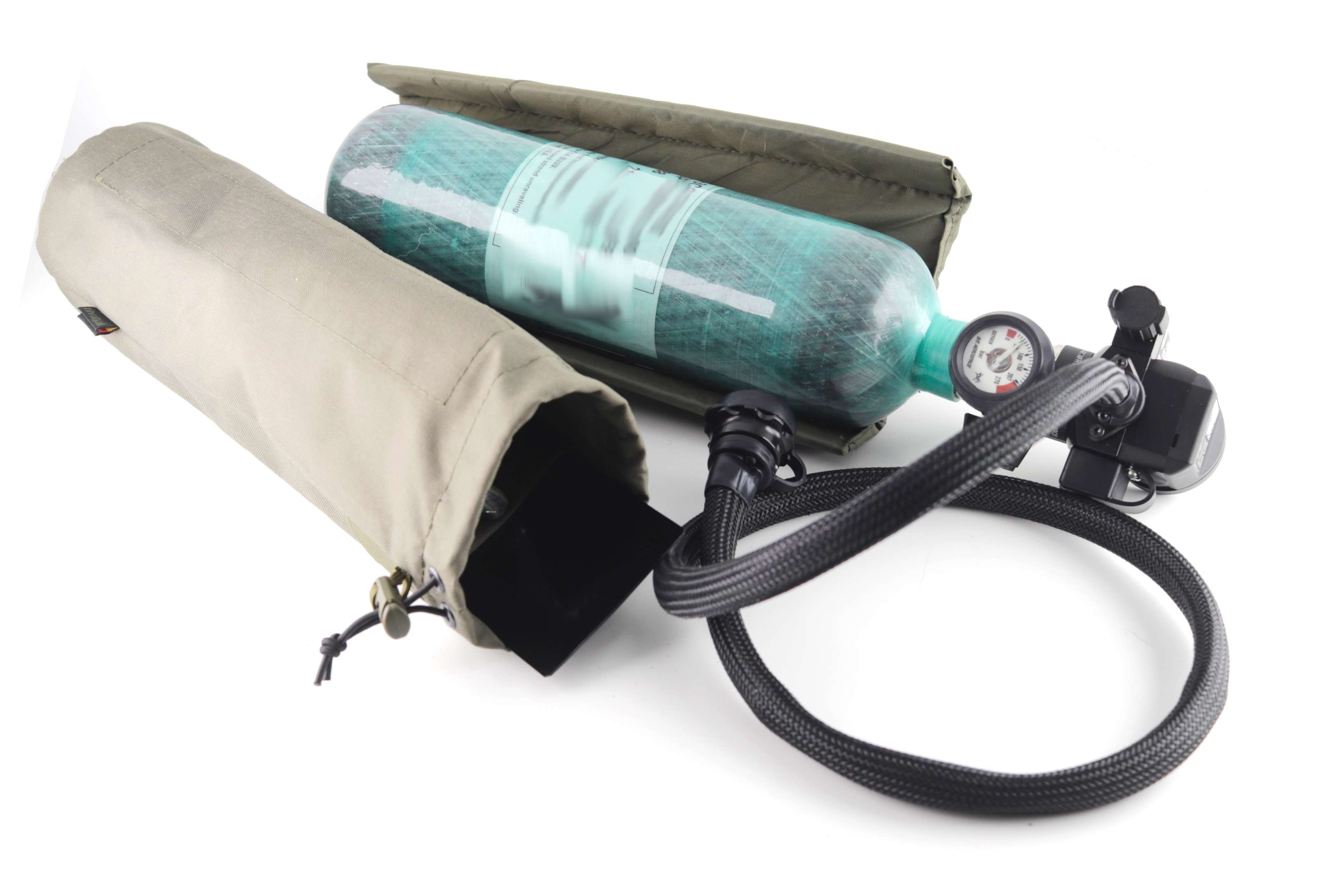 TVWG® "MFF -SAUERSTOFFFLASCHENTASCHE 1LTR", steingrau-oliv