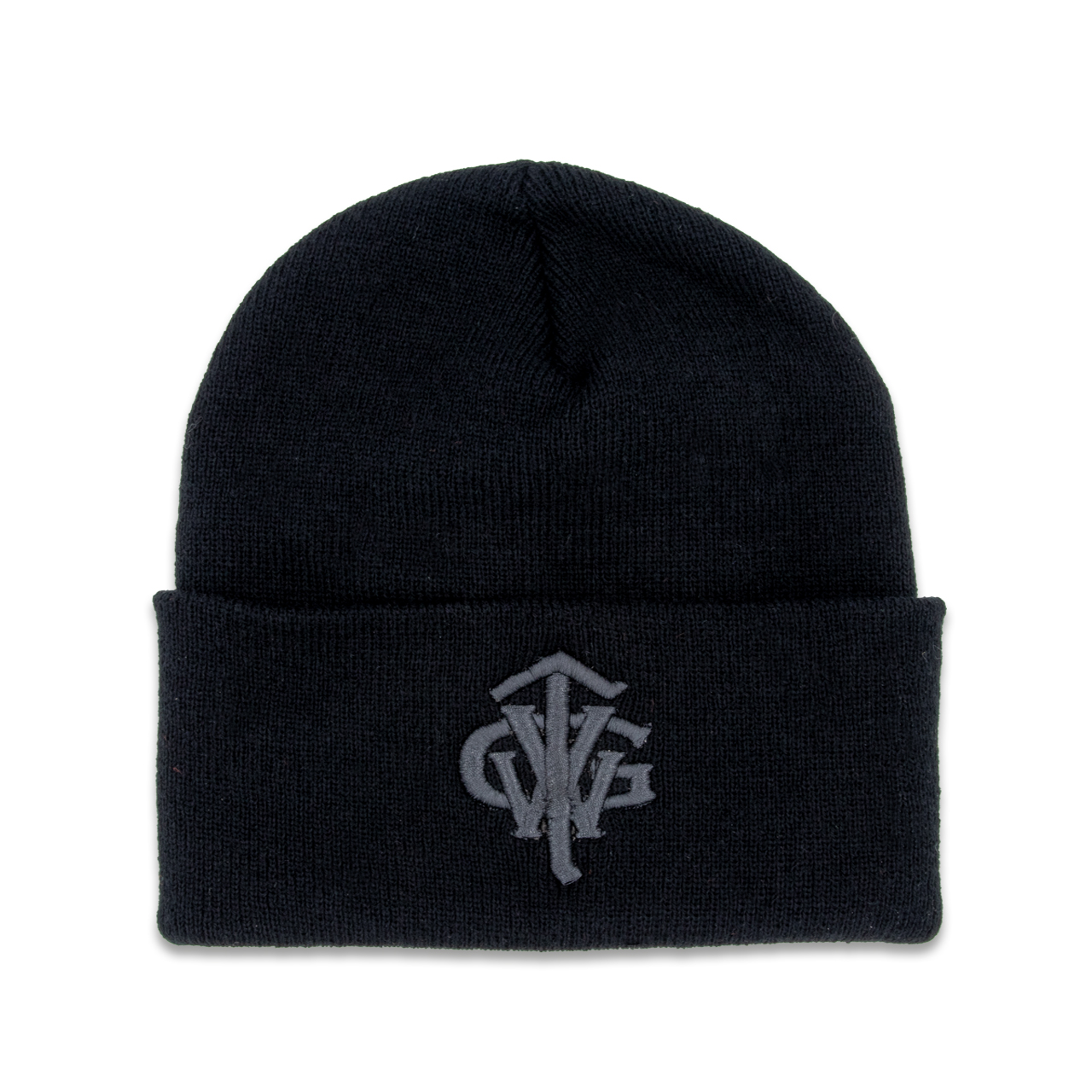 Classic Long Beanie „TVWG COLLEGE“, schwarz