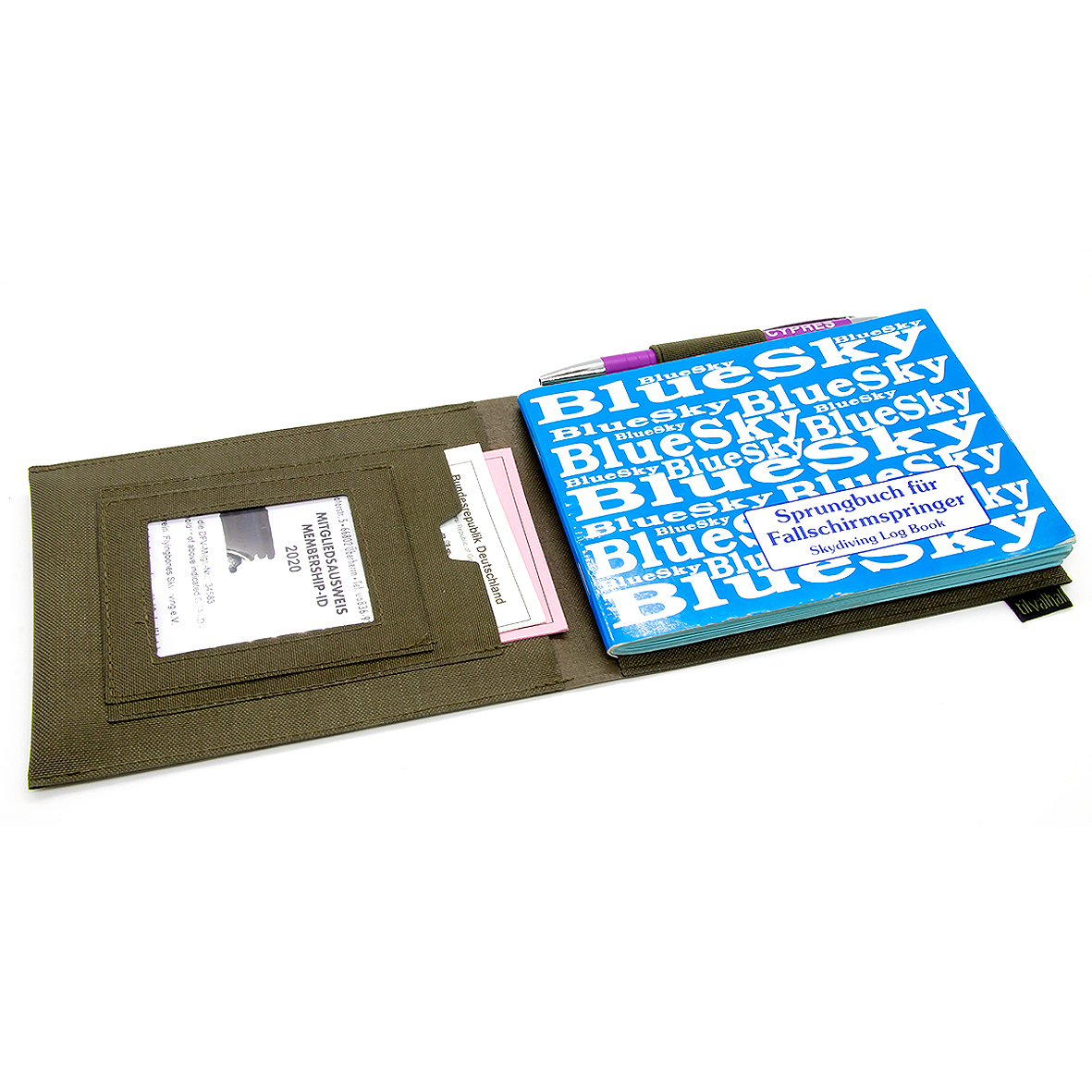 Sprungbuchhülle HOPPEBOK, steingrau-oliv